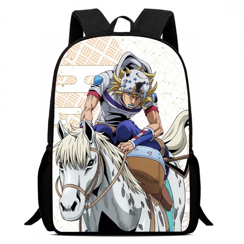 JoJos Bizarre Adventure Cartoon Kids Backpack School Lightweight Ergonomic Double Strap Bag With Printed Design Grades