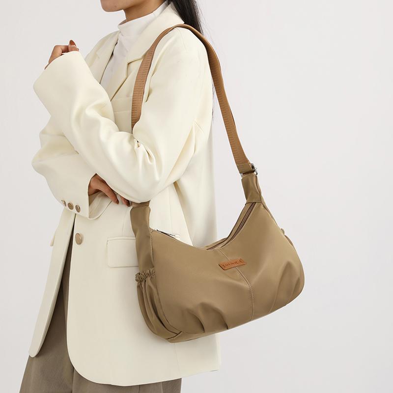 Повседневная женская нейлоновая сумка через плечо, модная, простая, в студенческом стиле, сумка кроссбоди, большой вместимости, дизайнерская женская сумочка