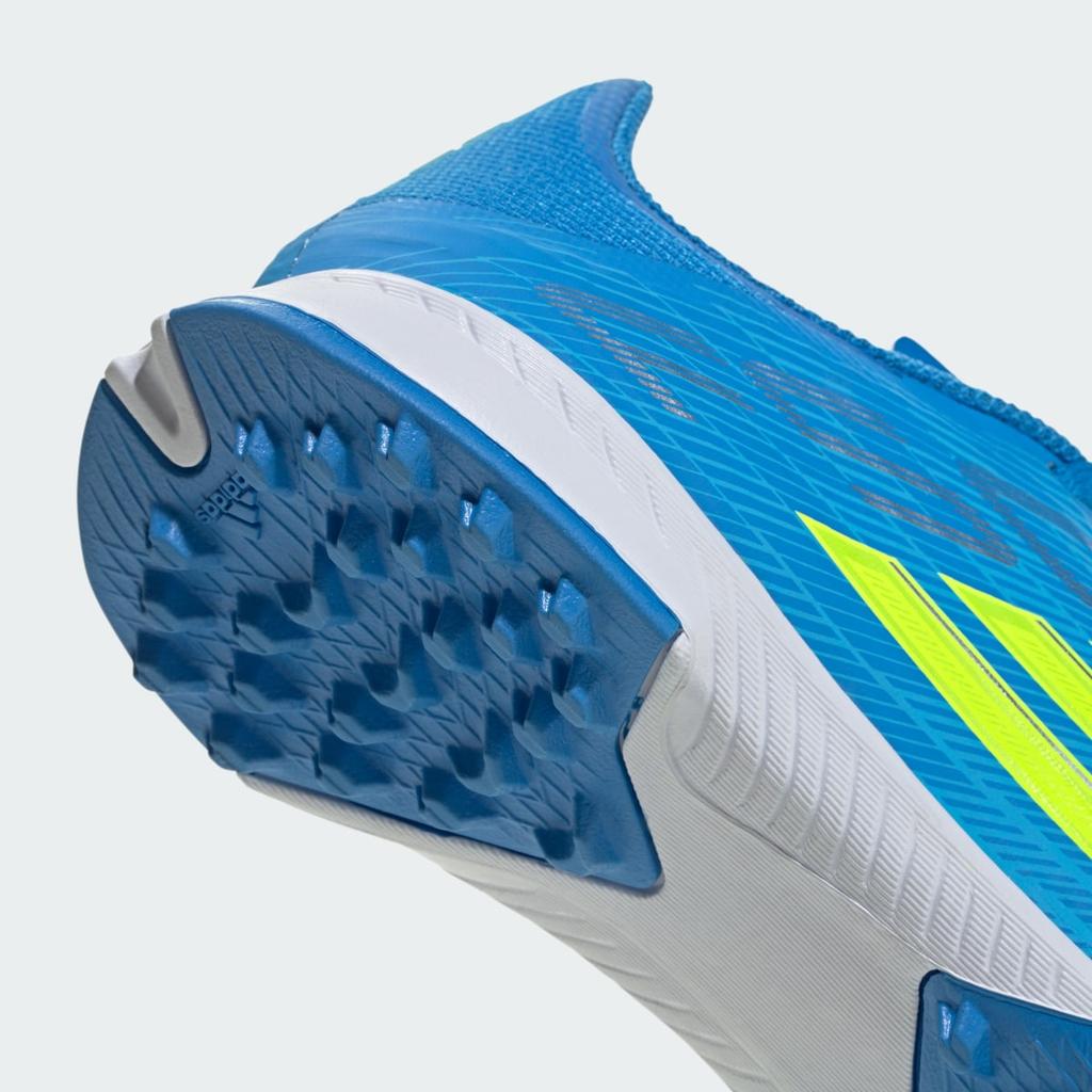 adidas F50 LEAGUE Turf Football Kids JR9017 Kids' Performance Sports Shoes Lucid Ray Blue / Team Solar Yellow 2 / Lucid Aquamarine