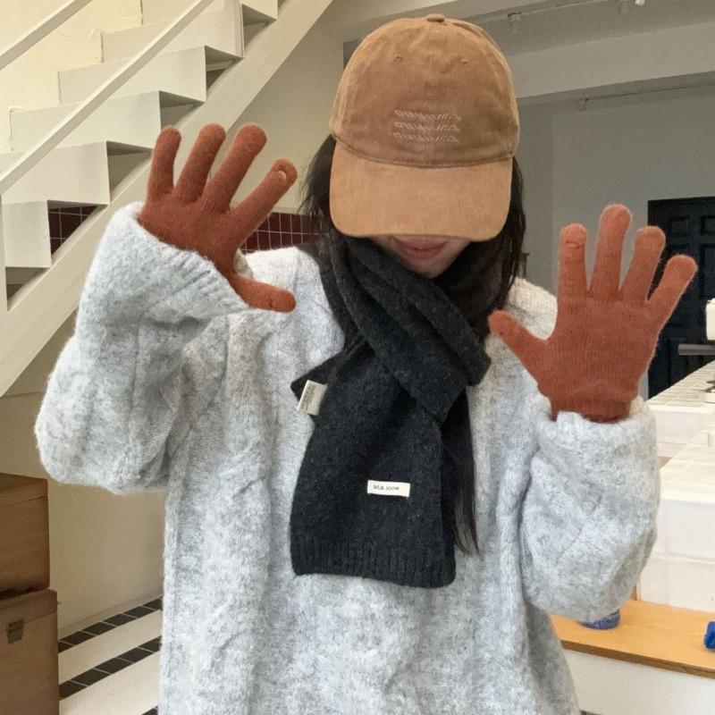 Winter Scarf Atmosphere New Solid Color Versatile Fashion Warm Neck Protection Scarf Scarf Shawl Dual-purpose