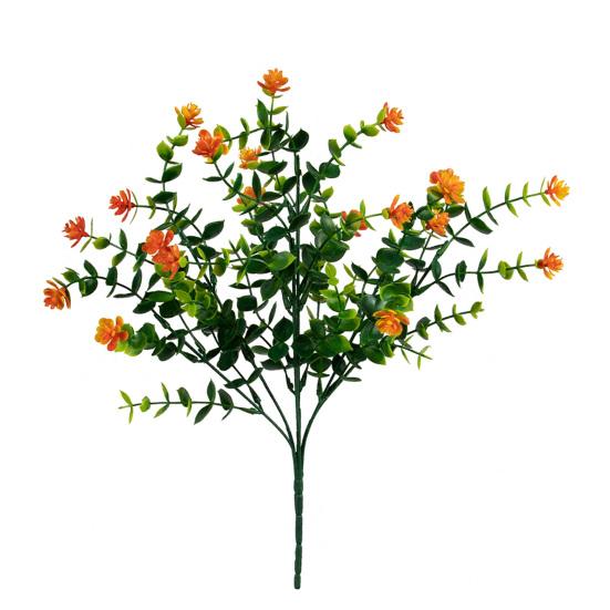 Искусственный цветок камелии с листьями эвкалипта 7-веточный искусственный цветок со стеблем, устойчивый к УФ-излучению, искусственное цветение, для украшения помещений и улицы, для свадебной вечеринки