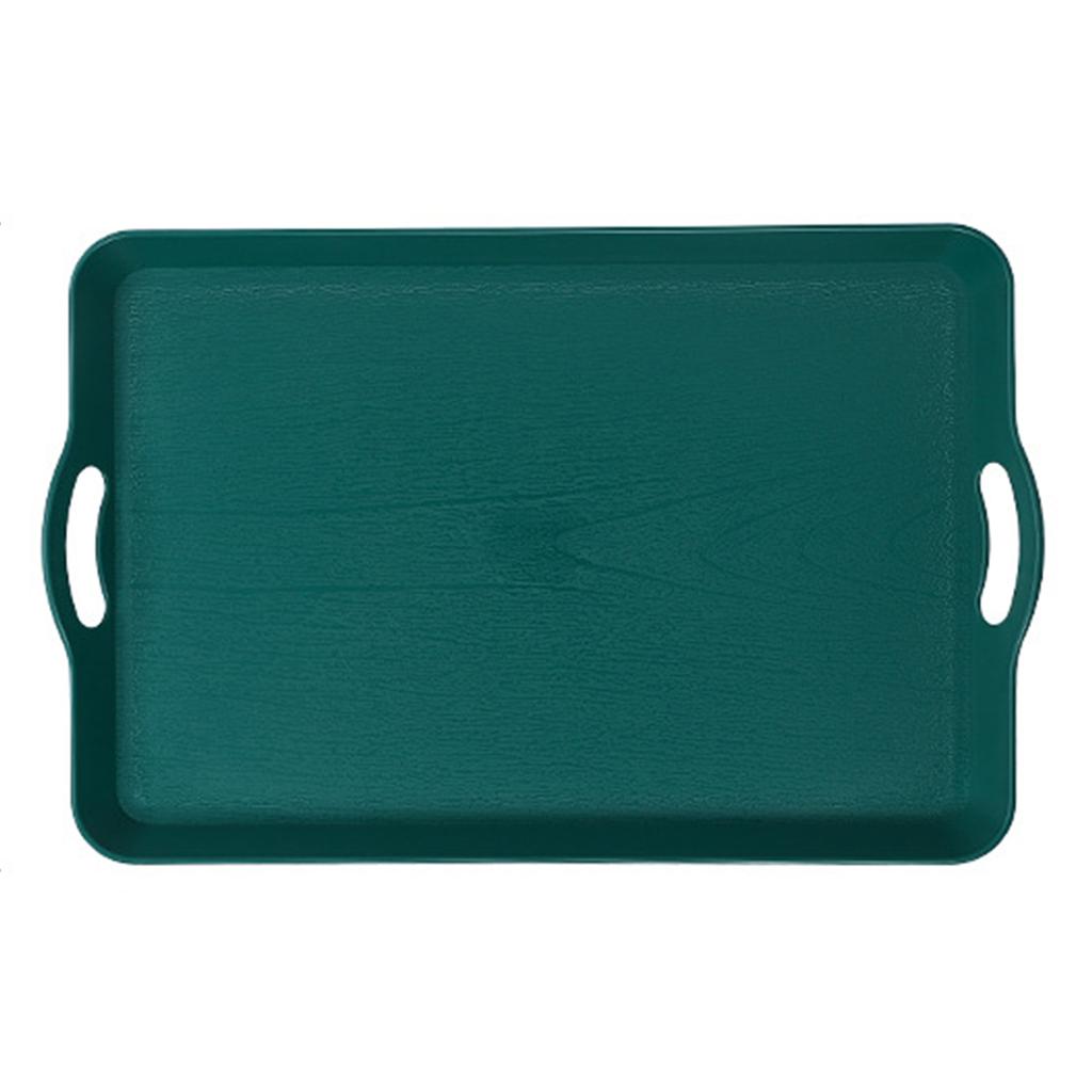 Прямоугольные пластиковые сервировочные подносы с ручками, многоцелевые нескользящие штабелируемые подносы для еды для вечеринки