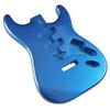 Metallic Blue Glossy Poplar Electric Guitar Body with Three Single-Coil Pickups for DIY Modification