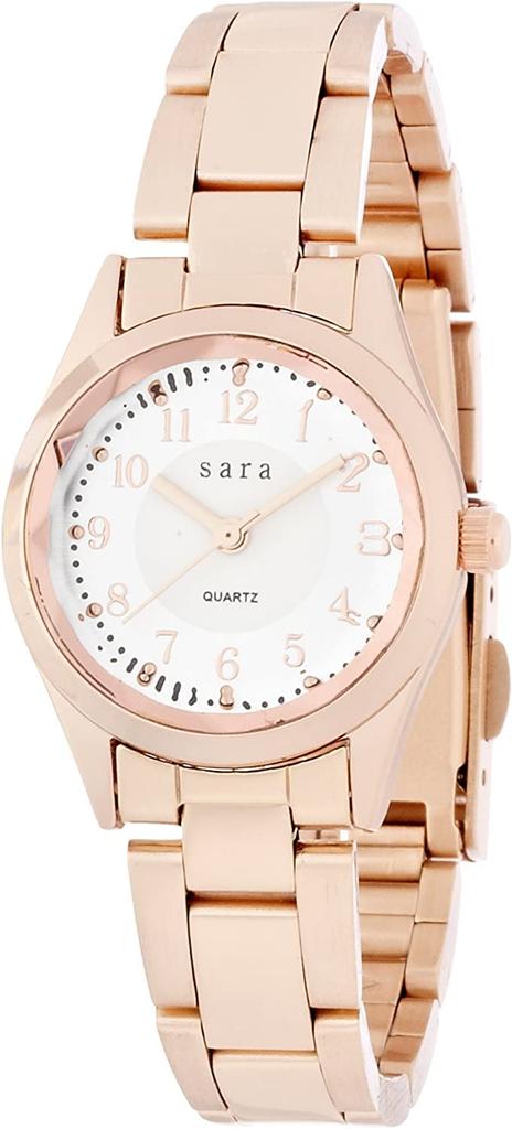 Fieldwork ST052Fp-9 Women's Analog Petit Metal Watch with White Metal Band, Rose Gold