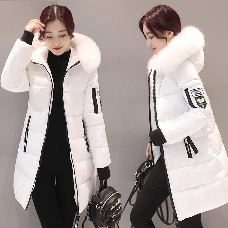 Woman's Fashion Winter Jacket Fur Collar Hooded Cotton Coat Ladies Warm A Word Cloak Type Jacket