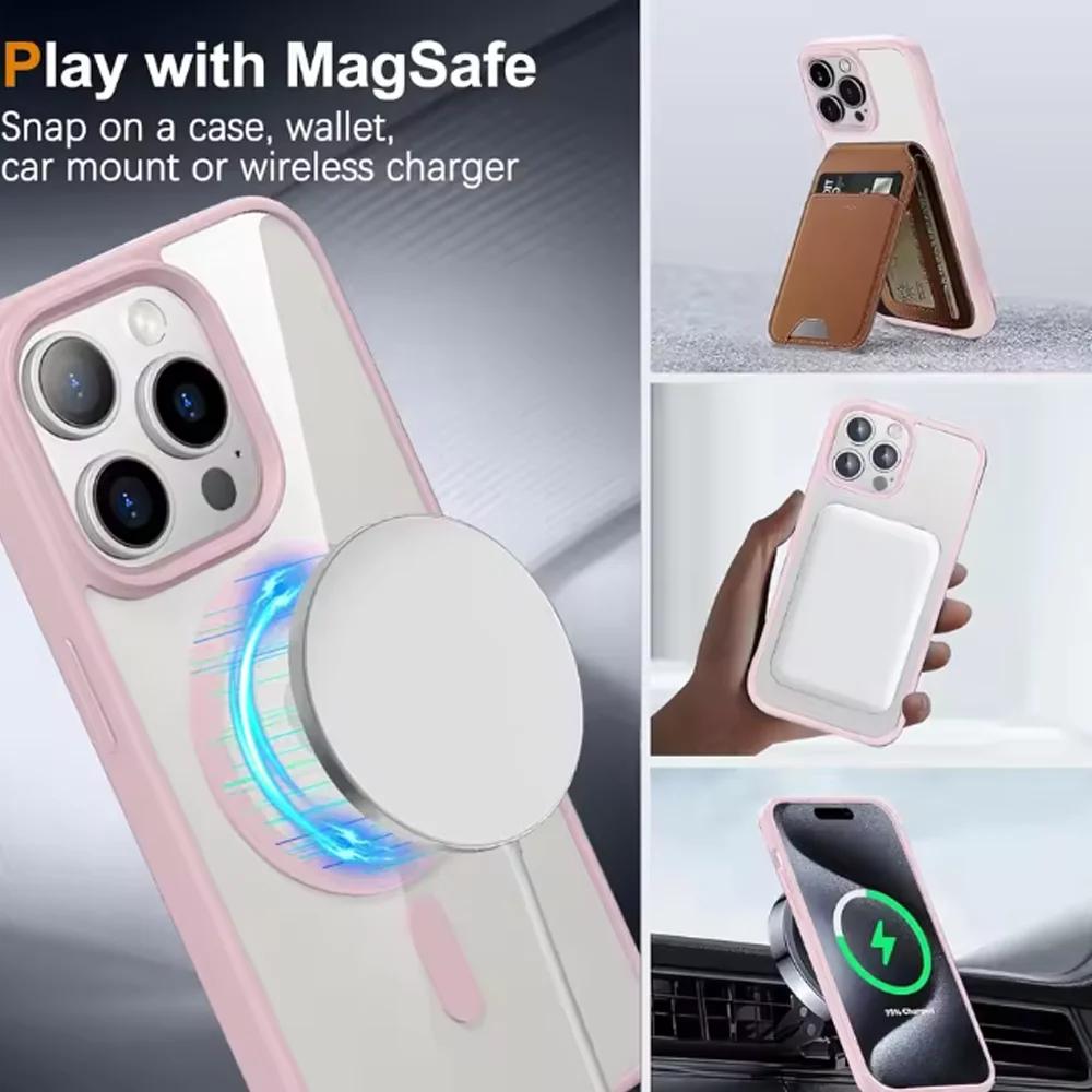 Роскошный Макарон Магнитный Для iPhone 17 Pro 16 15 14Plus 13 12 Mini 11 Pro Max Беспроводная Зарядка Чехол Обложка Чехол для Телефона