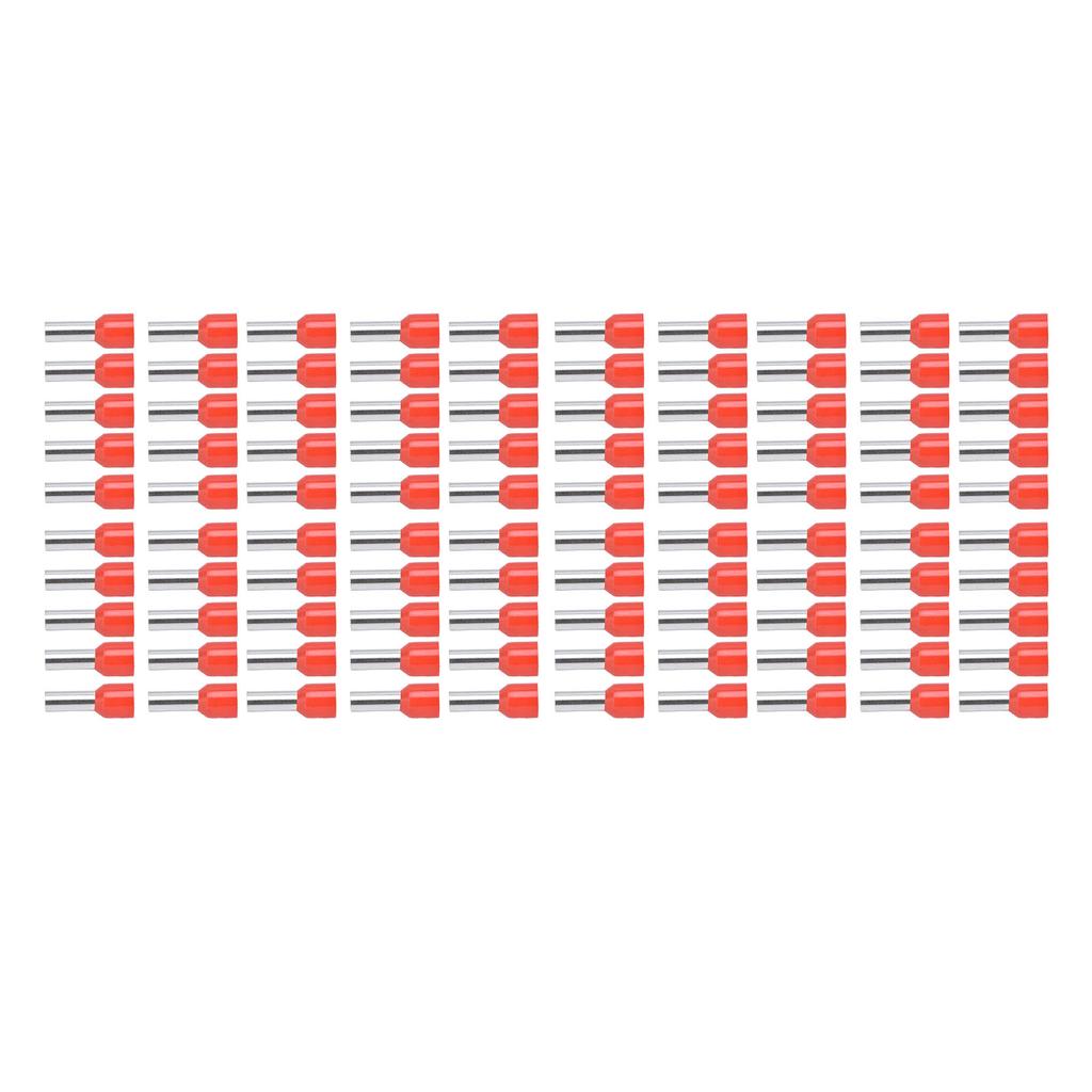 100 шт. изолированный круглый трубчатый медный обжимной соединитель для электрического провода 8AWG E10‑12