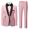New Men's Business Casual Suit Men's Wedding Master of Ceremonies Dress Hall Large Size Suit Three-piece Set