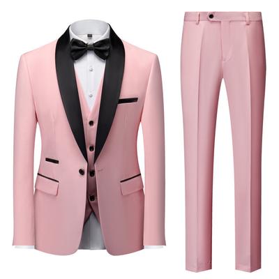 Новый мужской деловой повседневный костюм, мужской свадебный церемониймейстер, костюм большого размера из трех предметов