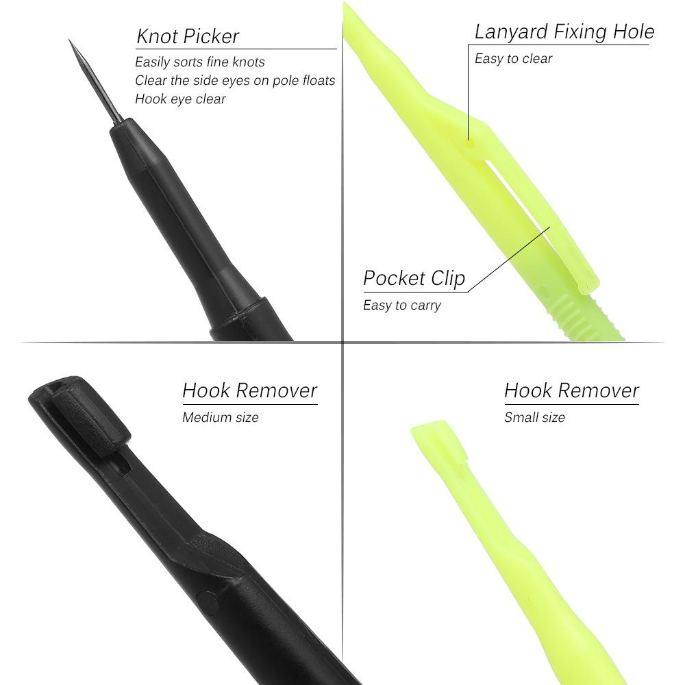 3 Sets Knot Picker Fishing Hook Remover Loop Tyer Fishing Knot Picker Fly Fishing