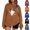Women Autumn Winter Tops Women's Long Sleeve Sweatshirt Casual Crewneck Loose Fit Pollover Fleece Tops