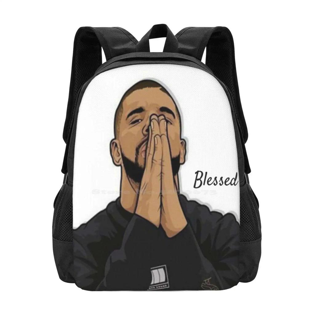 Дрейк "Blessed" Распродажа Рюкзак Модные Сумки Дрейк Blessed Хип-хоп Трэп Мигос