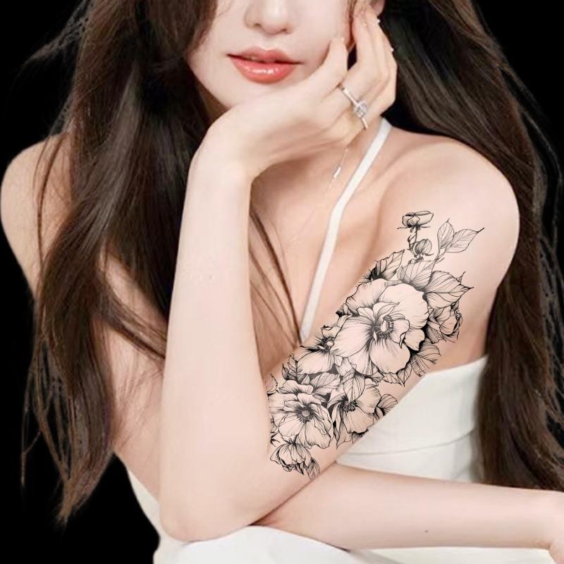 Men'S And Women'S Flower Arm Tattoo Stickers Personalized Flower Animal Butterfly Temporary Arm Tattoo Stickers