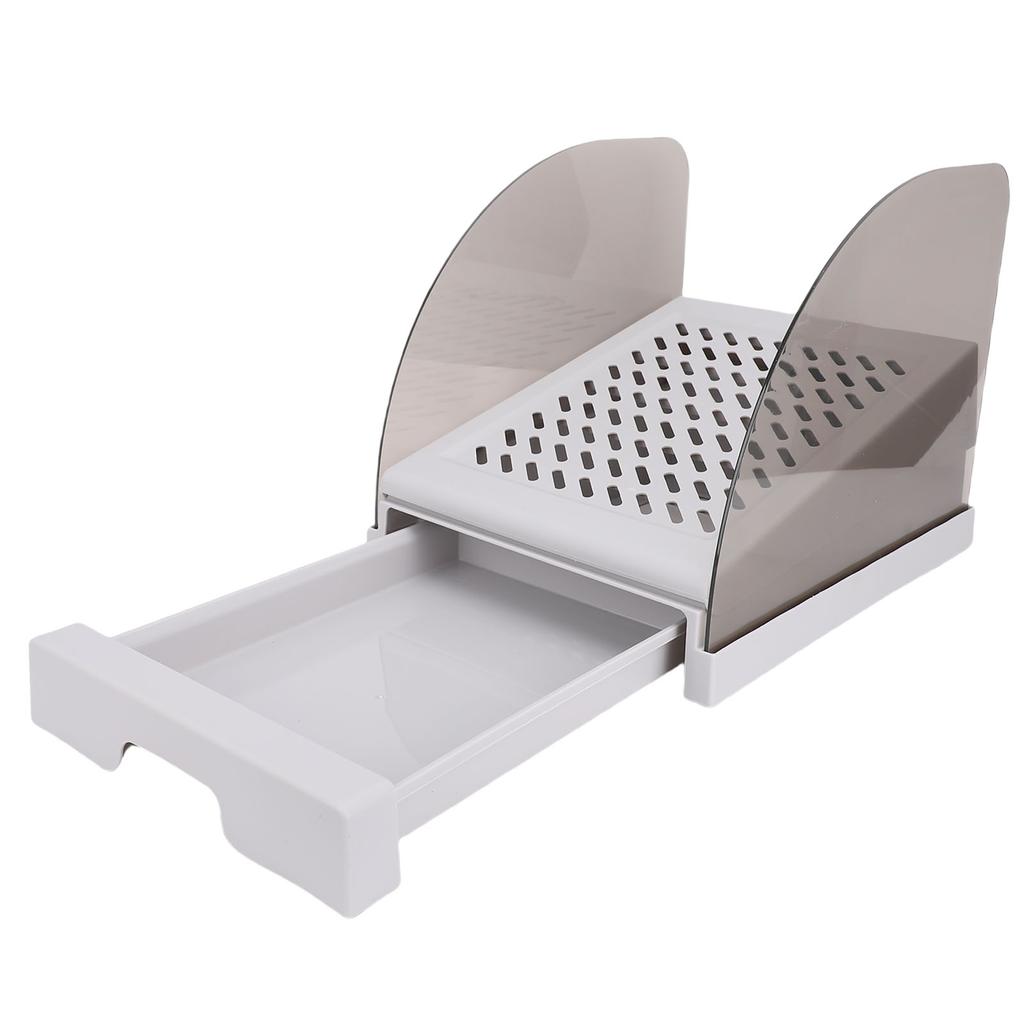 Cat Litter Ramp with Drawer Baffles Height Elevated Litter Box Step Stool Anti Tracking Easy To Clean