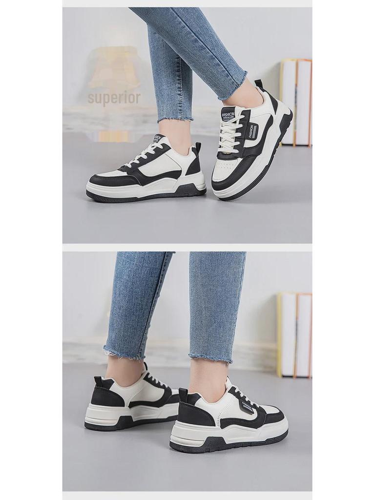 Женские белые кроссовки весна-лето 2025: Стильные, повседневные, универсальные, увеличивающие рост, нескользящие немецкие кроссовки.