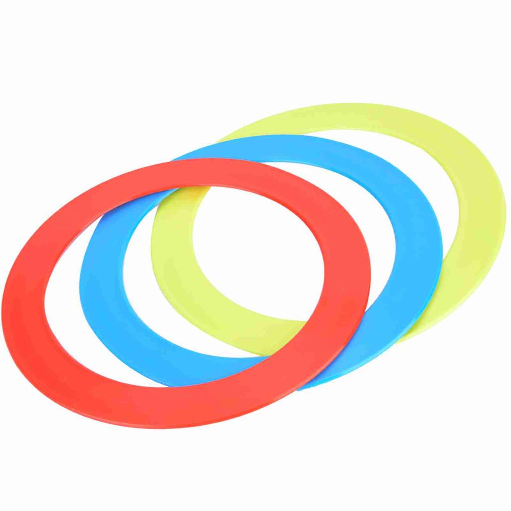 3PCS Set Juggling Acrobatics Throwing Toss Ring Bracelet Props Hand Clown Toy Blue Red Yellow