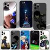 Аниме B-Blue L-Locks Чехол для телефона Для iPhone 16,15,14,13,12,11 Plus,Pro Max,XS,X,XR,SE,Mini,8,7 Мягкий силикон Черная крышка