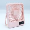 Desktop Fan with Digital Display Office Quiet Foldable Cold Fan Mini USB Rechargeable Fan 5-Speed Adjustment Continuous Cooling