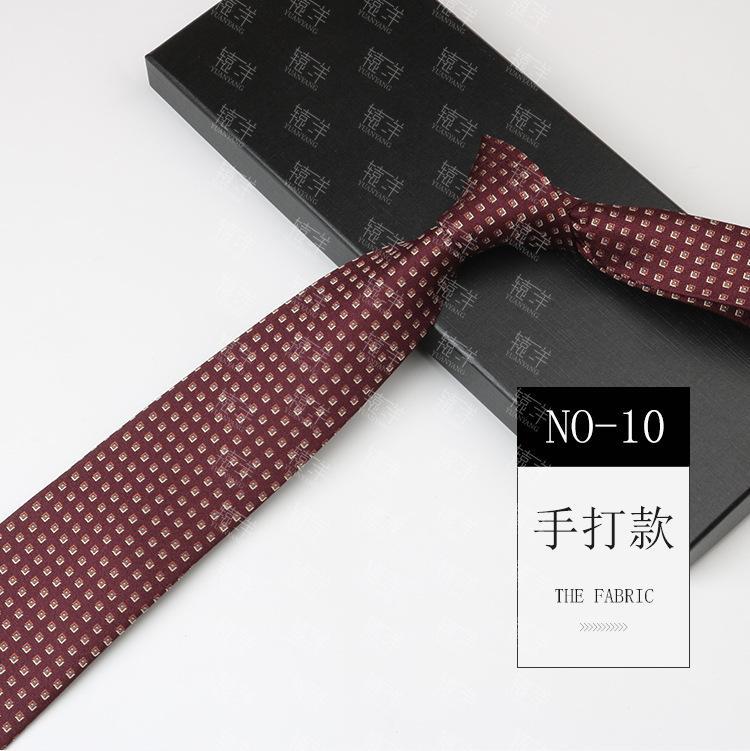 Tie Wedding Groom Business Men Retro Pattern Dress Burgundy Hand Style 8Cm Hand Tie