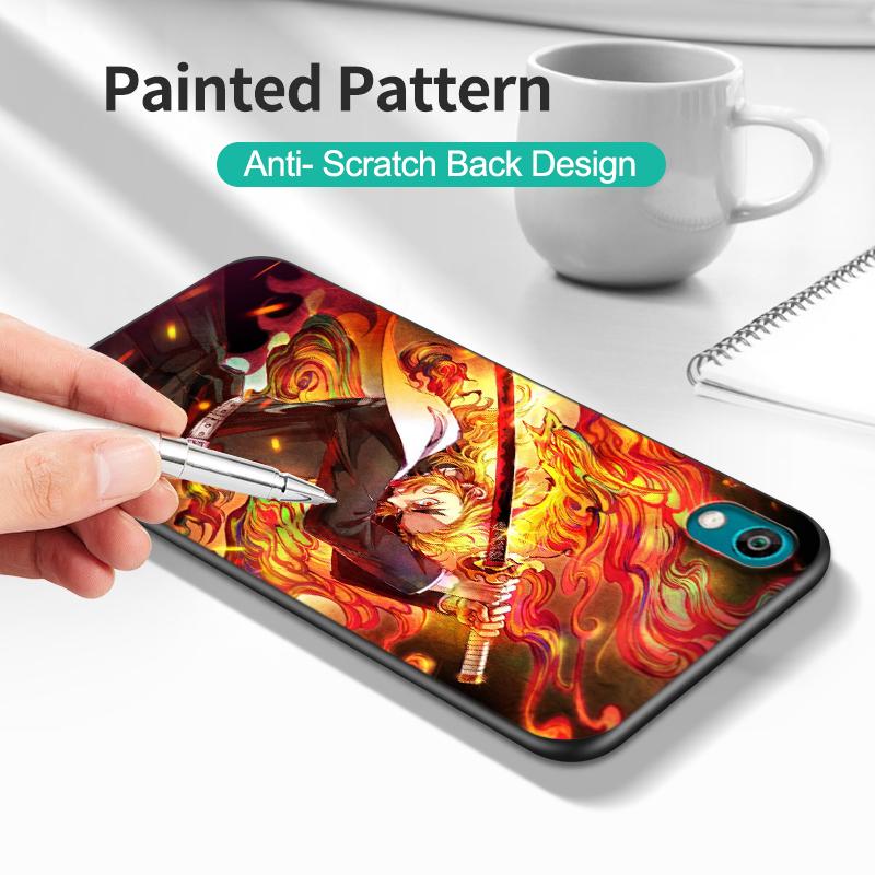 Черный чехол из ТПУ для Huawei Y9S Y6S Y8S Y5P Y7P Y8P y7 Y5 lite Prime 2018 Y6 2019 чехол Rengoku Kyoujurou