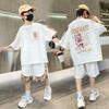 Children's Clothing Boys Summer Short-sleeved Suit New Middle and Large Children Summer Sports Shorts Two-piece Set