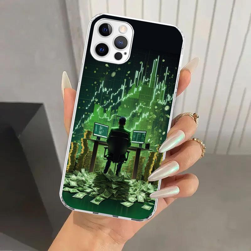 Trade Investment Forex Stock Market Phone Case for Iphone 17 Air 16 15 Plus 14 13 Mini 12 11 Pro Max 16E 7 8 SE 2020 Soft Funda