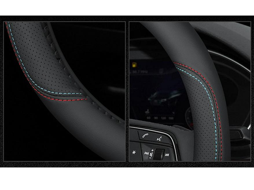 Чехол на руль из натуральной кожи для моделей Lynk & Co 01, 02, 03, 03+, 05, 06 и автомобилей на новых источниках энергии