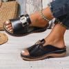 Platform Slipper Women 2025 New Large Size Casual Fashion Fish Mouth Sandals