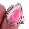Natural Rhodochrosite Gemstone Handmade 925 Solid Sterling Silver Ring S.10 A8U75