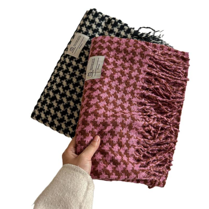 Scarf Women's Autumn and Winter New Imitation Cashmere Warm Scarf Couple Versatile Shawl Medium and Long Scarf