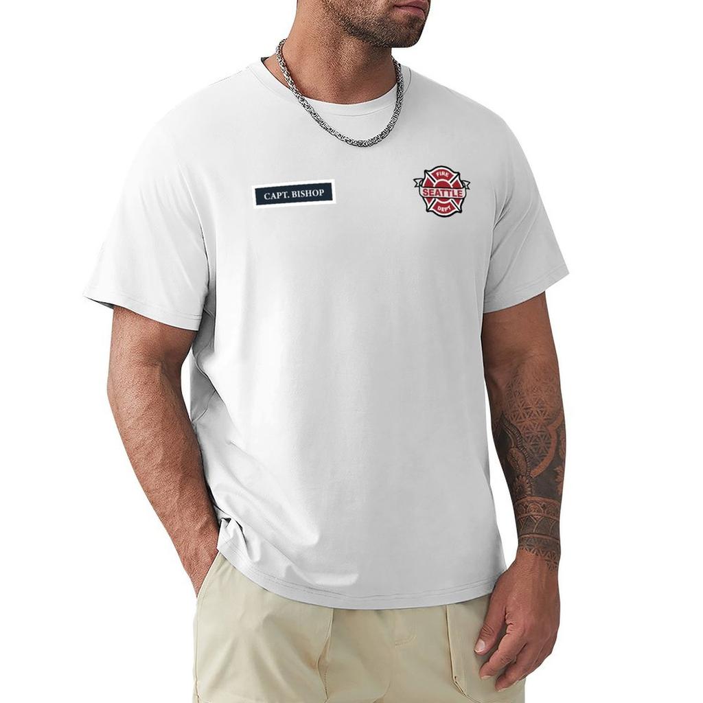 Captain Bishop Station 19 Tshirt Basic Plain Tee For Spring And Summer