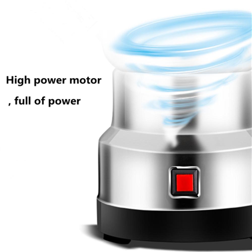Электрическая мельница из нержавеющей стали, кофемолка для кофейных зерен, измельчитель орехов, семян, специй, блендер