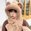 Scarf Hat Integrated Autumn and Winter Warm Plush Thickened Imitation Rabbit Fur Cute Ear Protection Hat