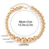 Fashionable Big Beads Chain Necklace Adjustable Choker Chains Clavicle Chain Accessory Vintage Inspired Beaded Neckchain