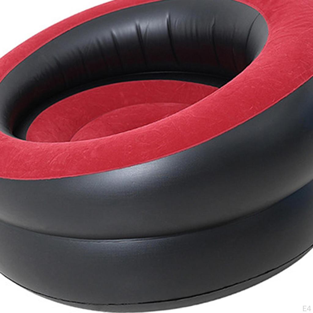 Inflatable Chair Couch Comfortable Lounger Flocking Air Sofa for Fishing Office Hiking