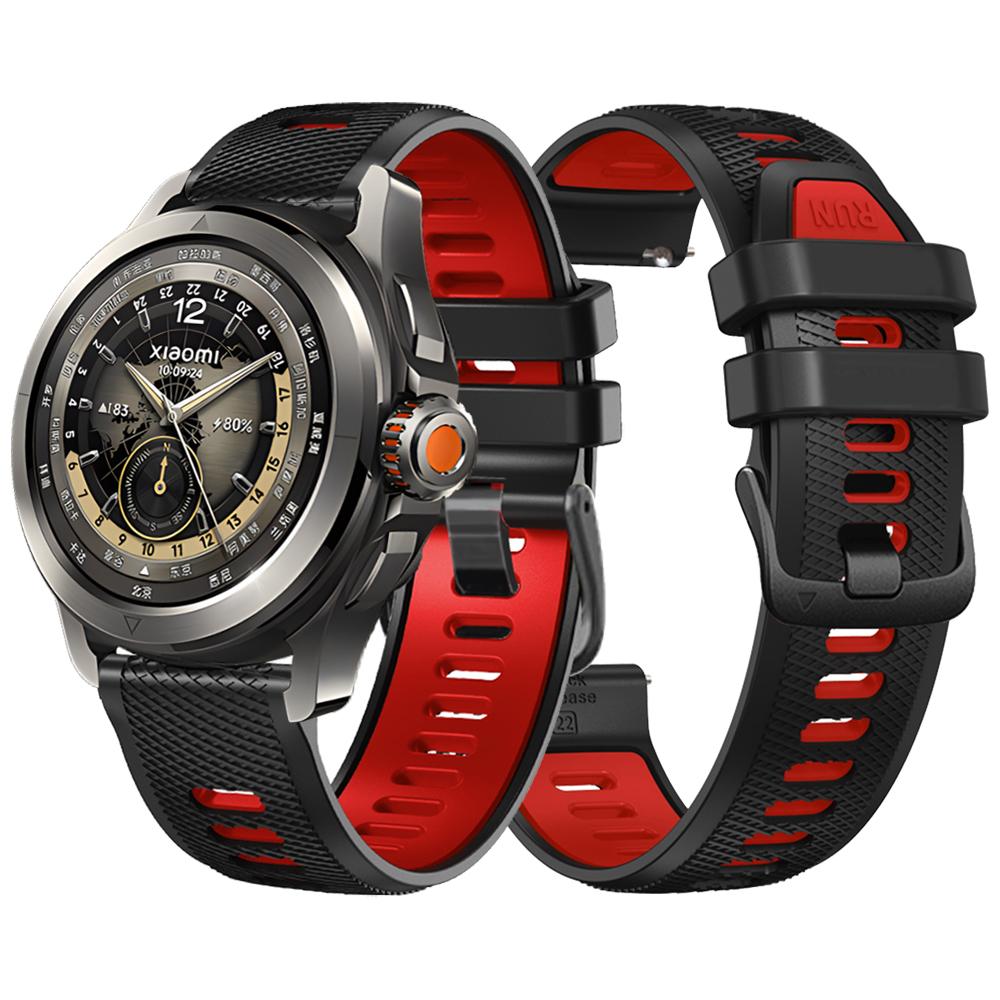 Двухцветный силиконовый ремешок для Xiaomi Watch S4 Спортивный браслет для Mi Watch 2 Pro / S3 S2 46MM S1 Active Браслет Ремешок для часов