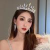 Fashion Zinc Zinc Alloy Headwear Headband Princess Tiaras Rhinestone Hair Hoop Wedding Jewelry Bridal Crowns
