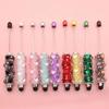 1pc DIY Beadable Beadable Pen Heart Diamond Ballpoint Pen Aesthetic Writing Tool  Students
