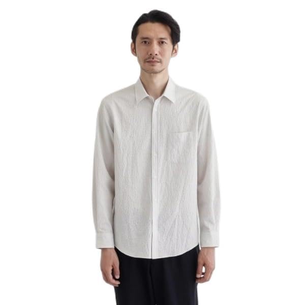 Takeo Kikuchi Повседневная Рубашка, Сделано в Dobby Houndstooth Серый 03 07084005, Япония, Рубашка Banshu-ori, Мужская, (012) (L),
