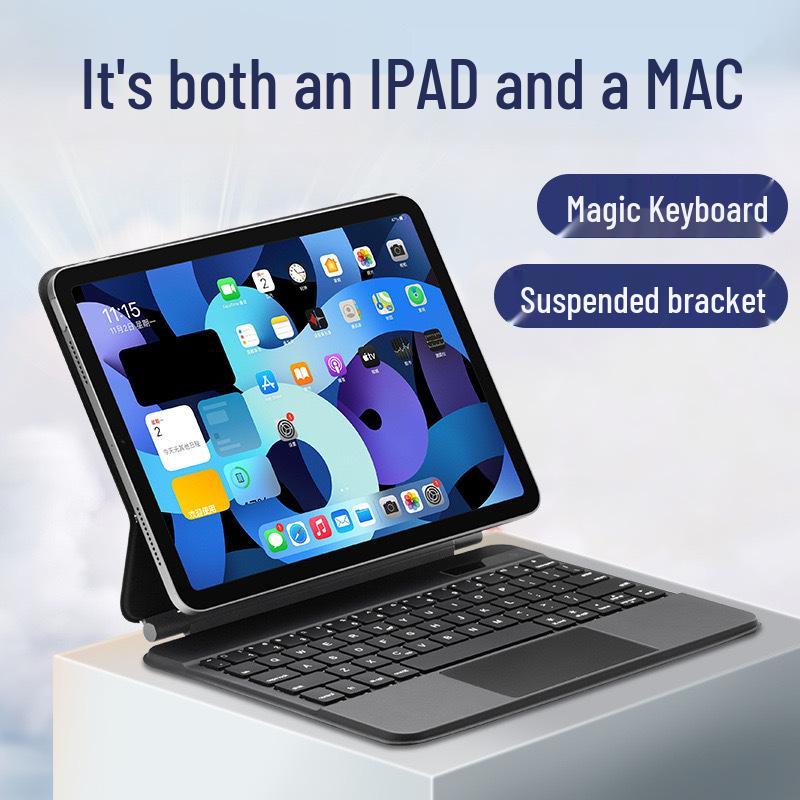 Магнитная подвесная клавиатура Magic Keyboard для iPad Air 11-го поколения и Pro 13 - С подсветкой, с чехлом Sleep Air 5