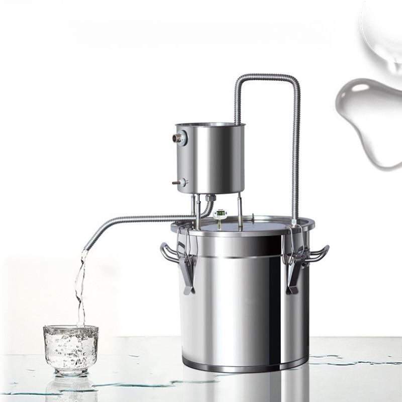 Stainless Steel Water Cup Distiller Household Alcohol Brandy Brewing Barrel Large Capacity DIY Pure Water Distillation Equipment