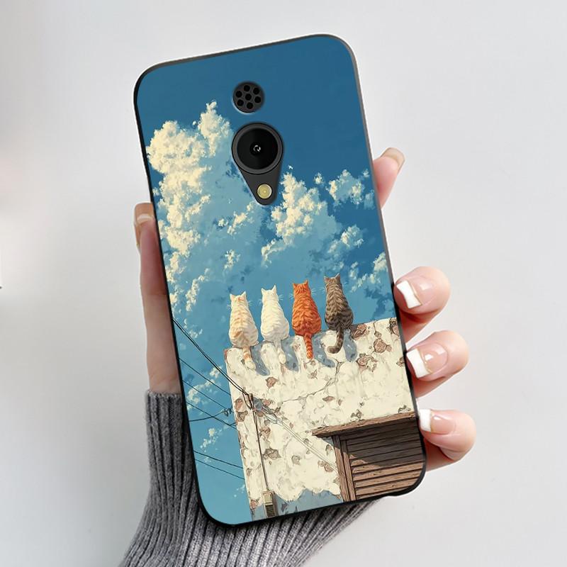 Корпус Для Nokia 150 2G 2023 TA-1582 Чехол Эстетичный Роскошный Милый Крутой Мальчики Девочки Черный Матовый Мягкий ТПУ Полностью Защитная Задняя Крышка