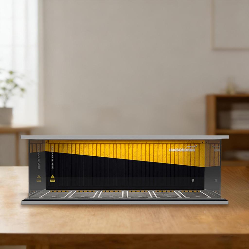 1/64 Model Car Display Case Diorama Desktop Decoration Toy Storage Box Showcase Organizer