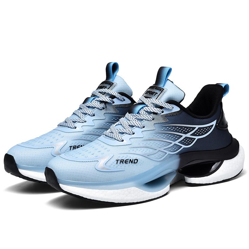 Soft Sole Sports Shoes Men's Shoes Summer Breathable Popcorn Soft Sole Carbon Plate Professional Running Shoes for Men