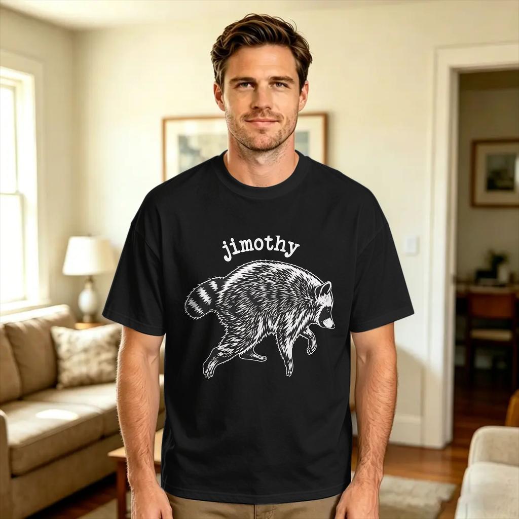 Unisexs Tshirt Jimothy The Ballard Seattle Raccoon Tshirts Hippie Summer Tees Vintage Cotton Tops Plus Size 6xl