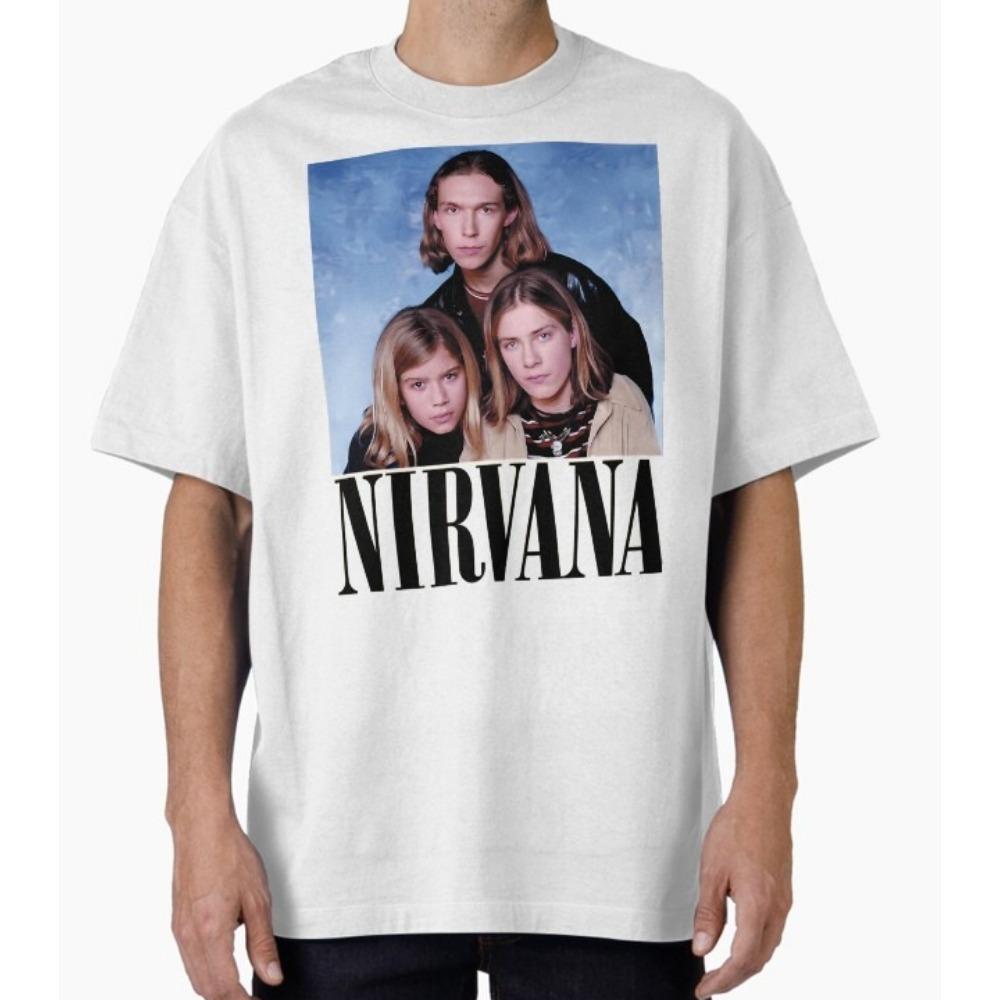 Рок-группа Nirvana Продажа хлопковой мужской рубашки с графикой, короткий рукав, оверсайз, женская футболка с коротким рукавом, дешевая