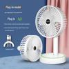 OEING Portable Rechargeable Outdoor Fan, USB Silent Oscillating Camping Tent Fan, Desktop Handheld 2-in-1, Black