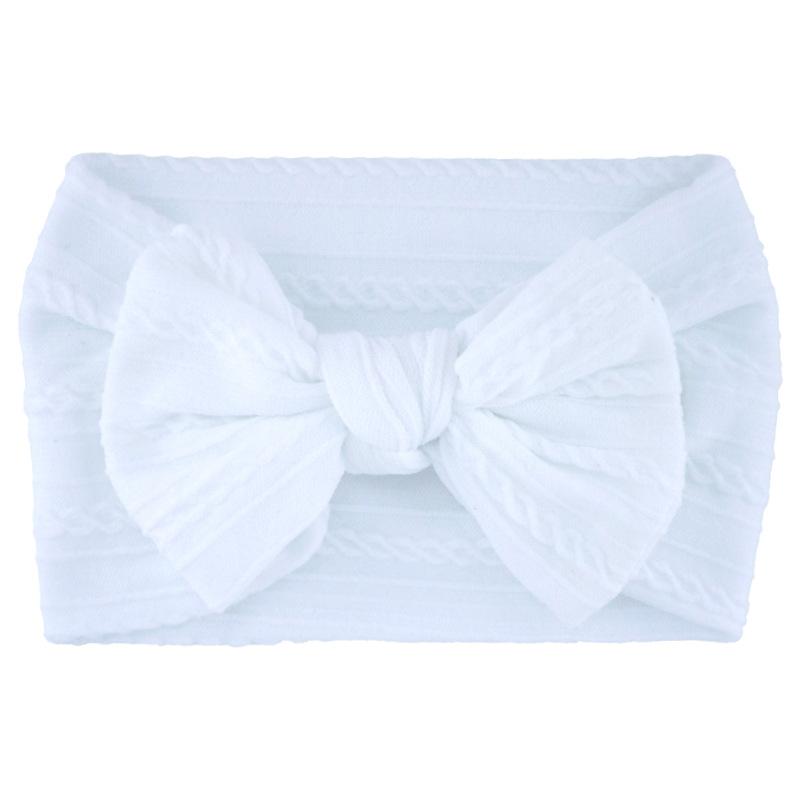Baby Girls Bow Headbands, Soft Elastic Nylon Hairbands for Infants Toddlers