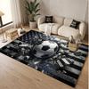 Soccer Theme Soft Crystal Velvet Rug Custom Name & Text Print Non Slip Floor Rug for Bedroom Living Room