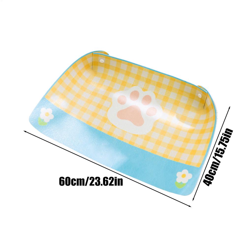 Dog Feeding Mat Non-Slip Waterproof Raised Edge Floor Placemat 40x60cm Dog Water Bowl Mat For Indoor Eating Floor Crate Carpet